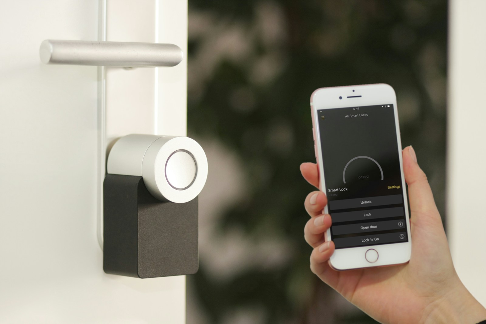 Solar-powered appliance in a modern home setting